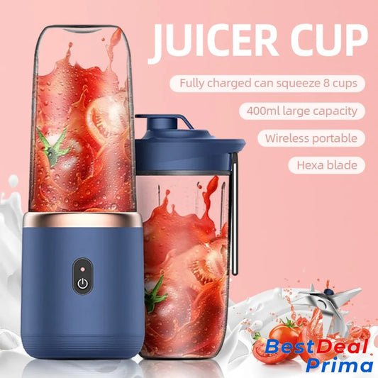 Portable Electric Juicer 6 Blades Blender