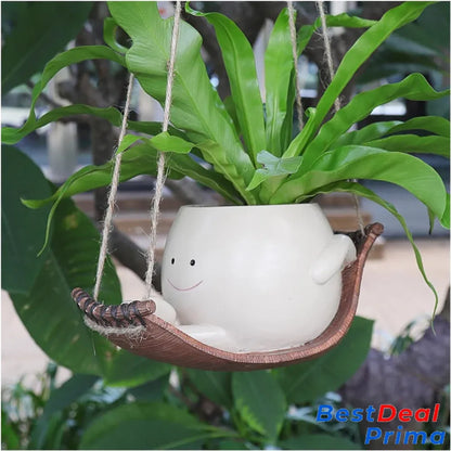 Potelegant Smily Face Planter Pot Hammock