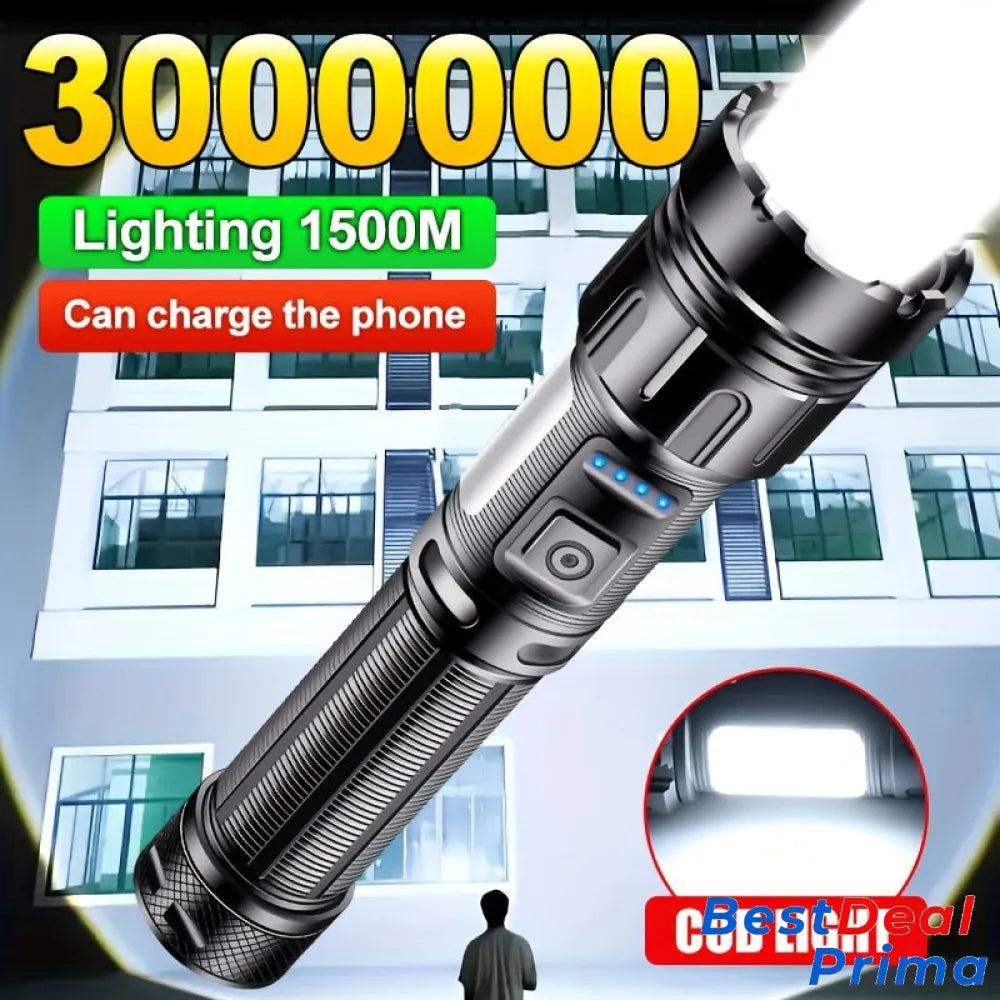 Powerful Tactical Rechargeable Led Flashlight 1Pc