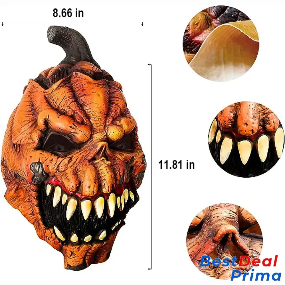 Pumpkin Mask With A Movable Jaw