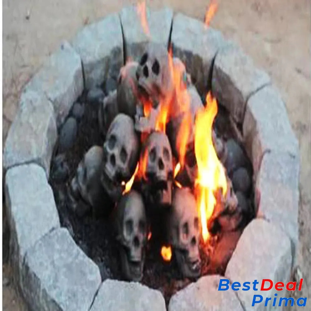 Skull Halloween Barbecue Fire Ornament Design Decoration