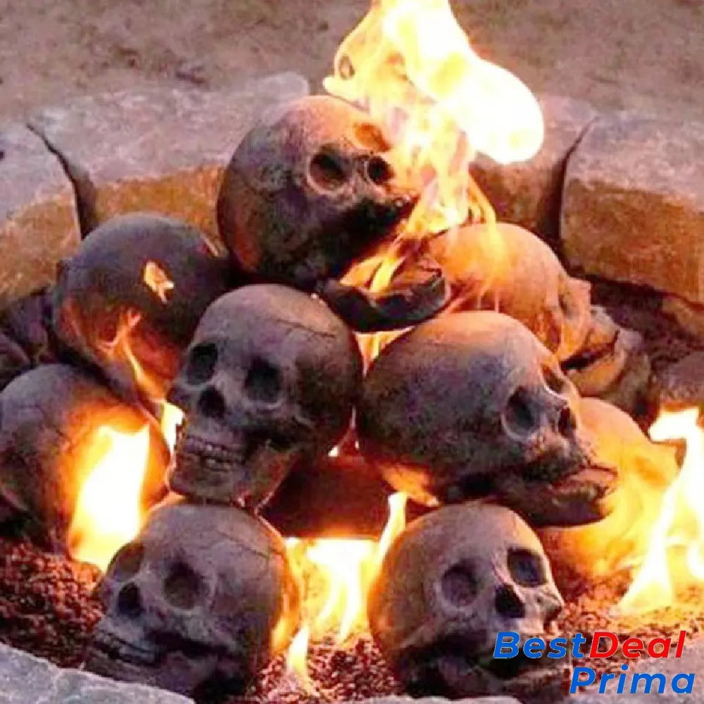 Skull Halloween Barbecue Fire Ornament Design Decoration