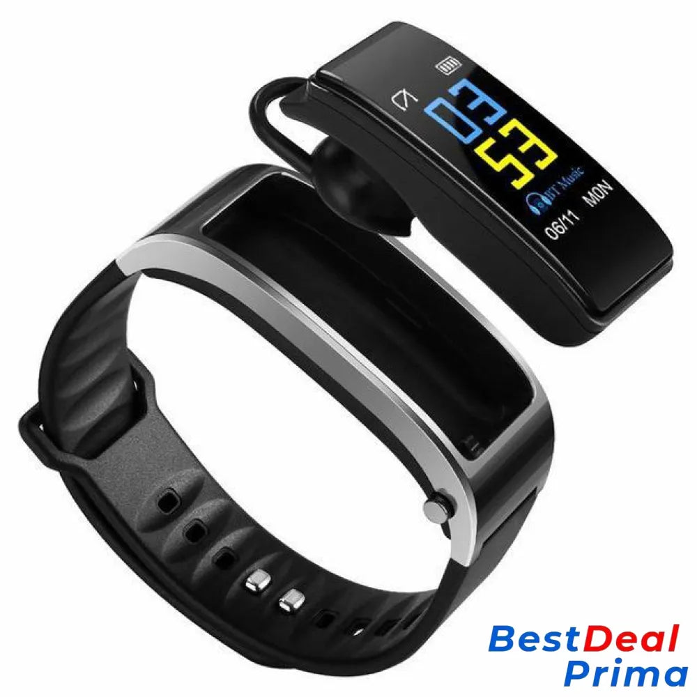 Smart Watch Bluetooth Headset Gray Electronics