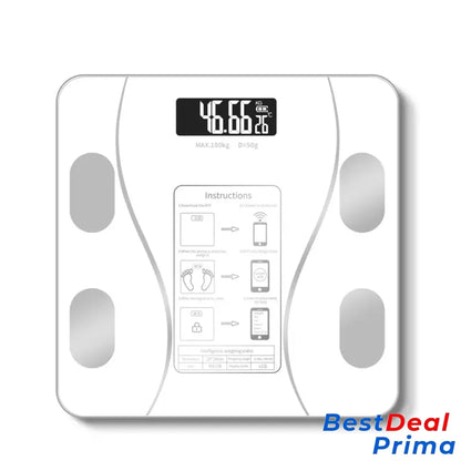 Smart Weight And Fat Scale - Accurately Measure Your Health At Home White