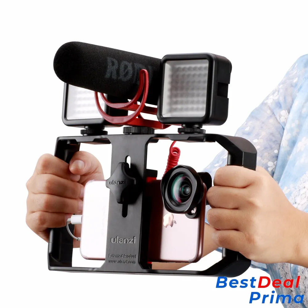 Smartphone Video Rig Stabilizer With Light