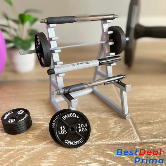 Squat Rack Pen Holder - Desk Organizer Barbell Only