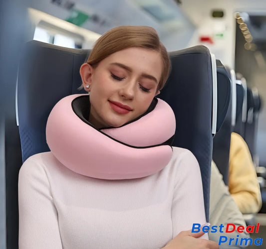 Travel Neck Pillow - Comfortable And Full Support Pink / Velcro