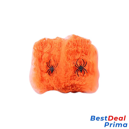 Webovers Halloween Super Stretch Spider Web Orange Decor