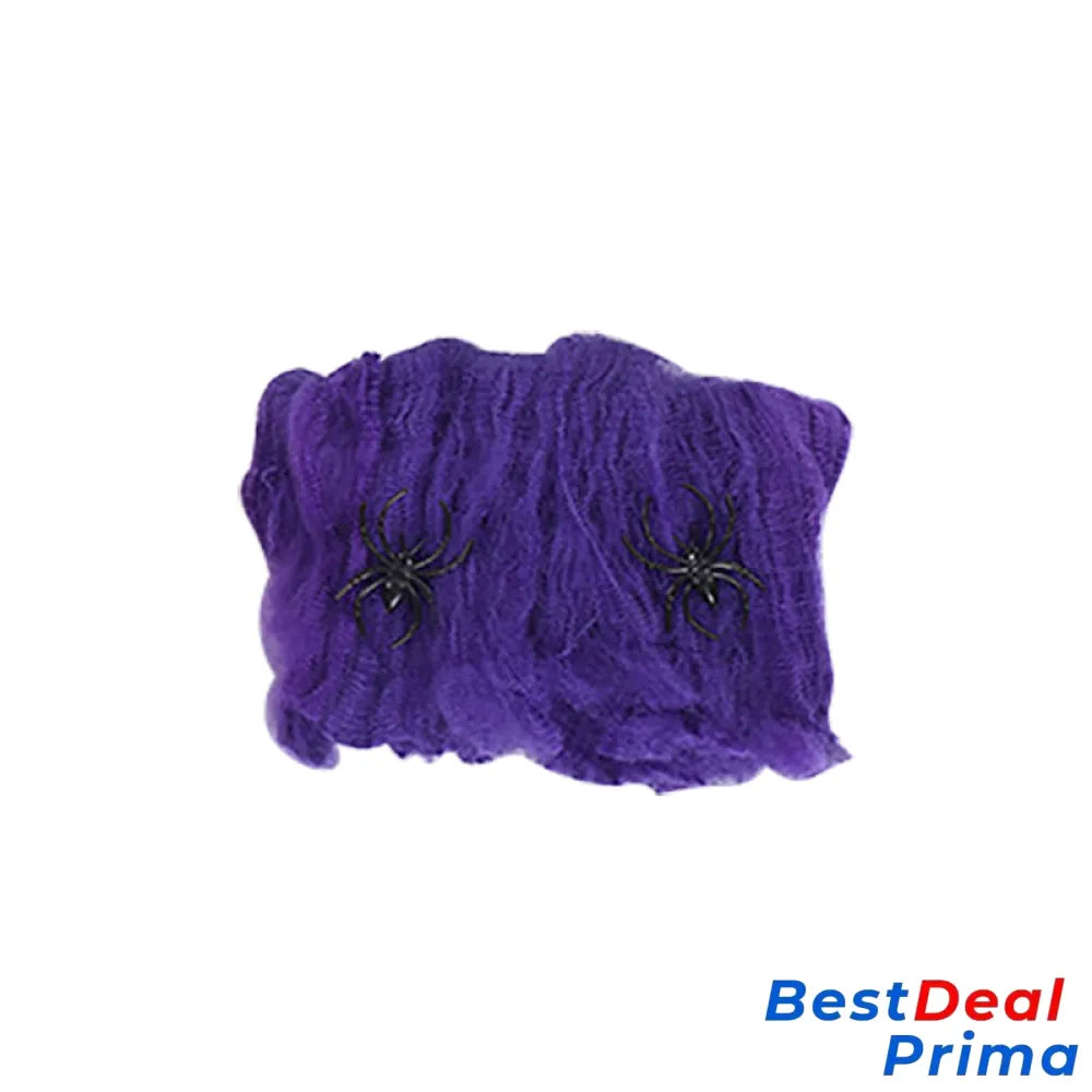 Webovers Halloween Super Stretch Spider Web Purple Decor