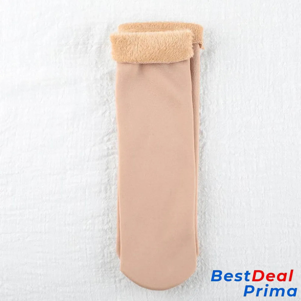 Winter Soft Plush Floor Socks 1 Pair (Nude)