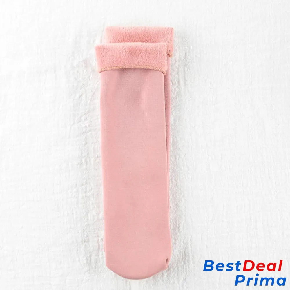 Winter Soft Plush Floor Socks 1 Pair (Pink)