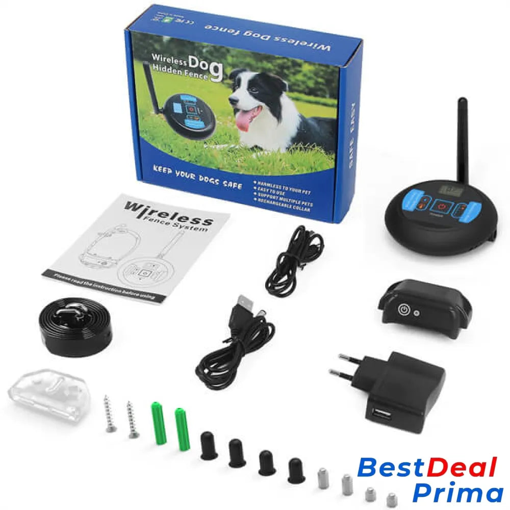 Wireless Dog Fence Electric Waterproof Intelligent Training Collar For 1/2/3 Dogs