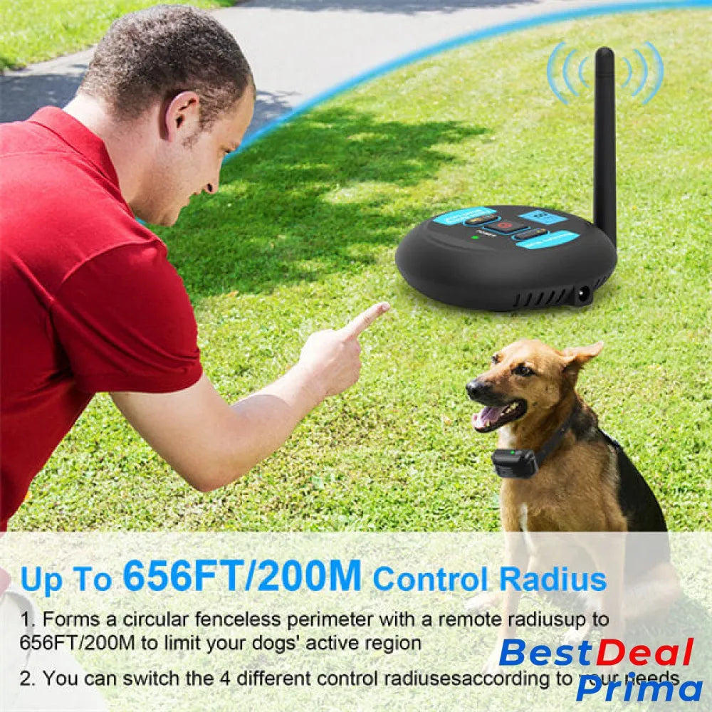 Wireless Dog Fence Electric Waterproof Intelligent Training Collar For 1/2/3 Dogs