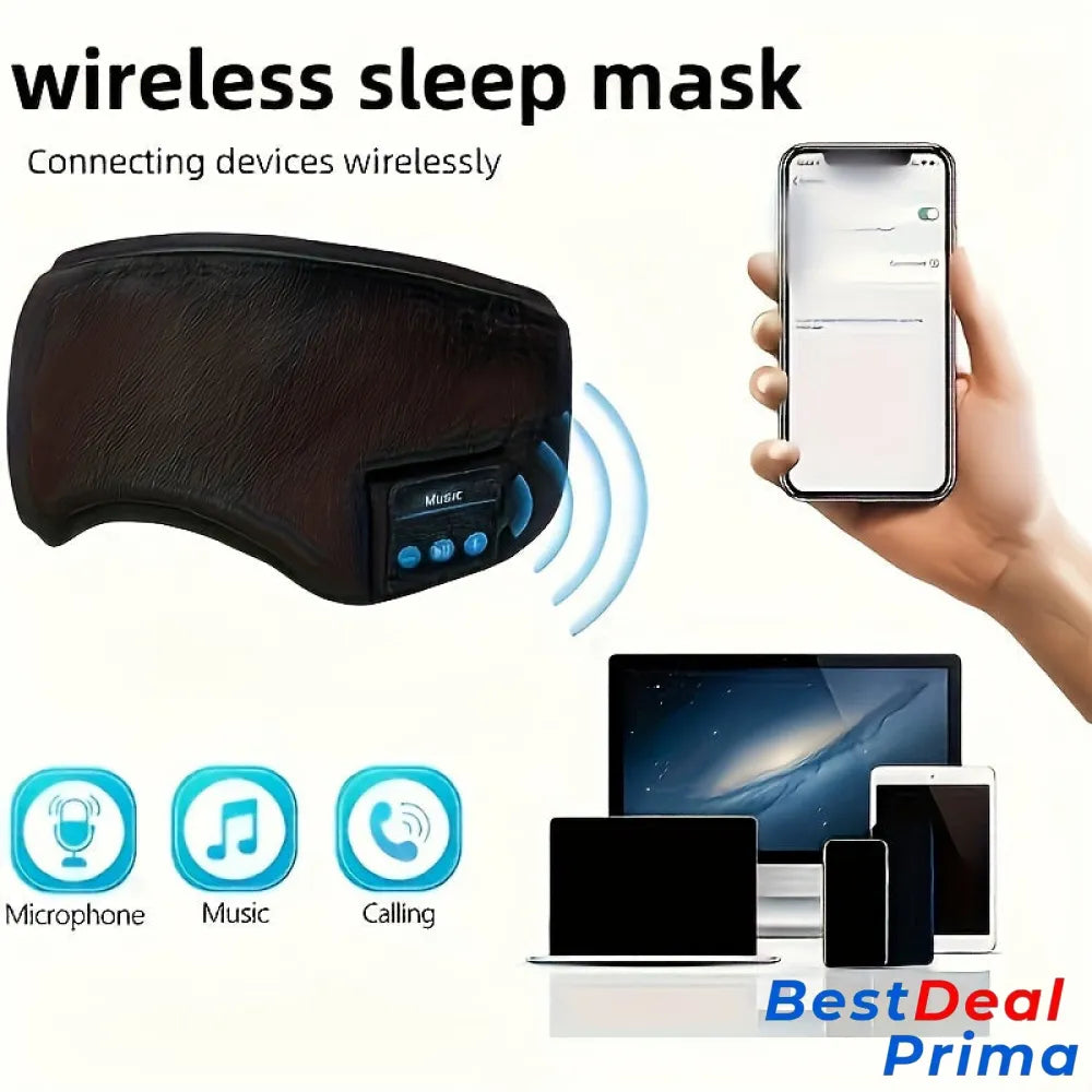 Wireless Sleep Eye Mask Headphones - Pressure-Free