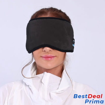 Wireless Sleep Eye Mask Headphones - Pressure-Free Black