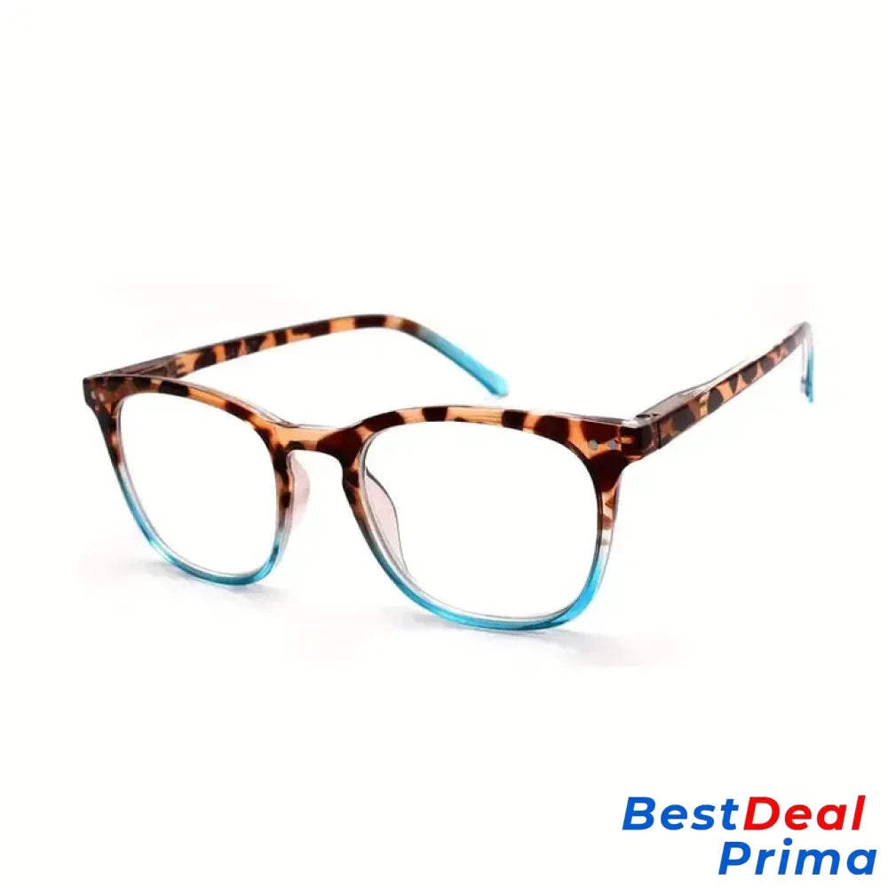 Women’s Sexy Leopard Print Reading Glasses Blue / ’ + 1.00 40-45 Year Of Age